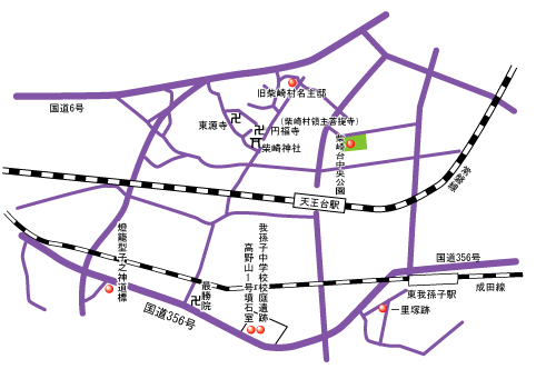 ふるさと散歩ガイド　コース4の地図