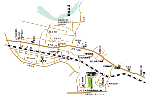 ふるさと散歩モデルコース6の地図