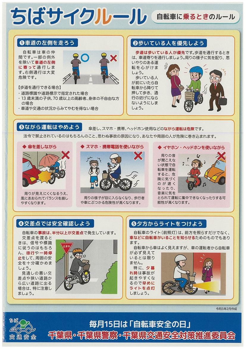 ちばサイクルール（自転車に乗るときのルール）